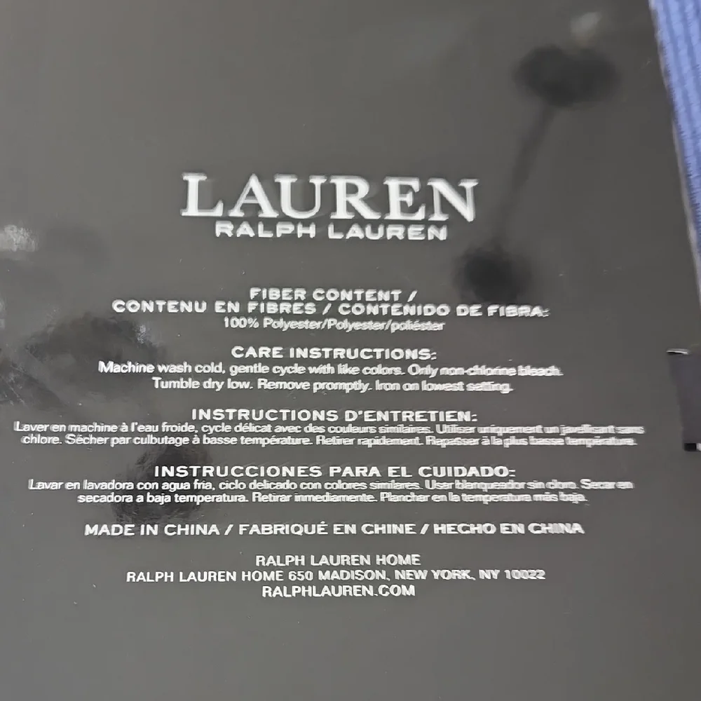Ralph Lauren Blue Corduroy Set of 4 Placemats - NEW